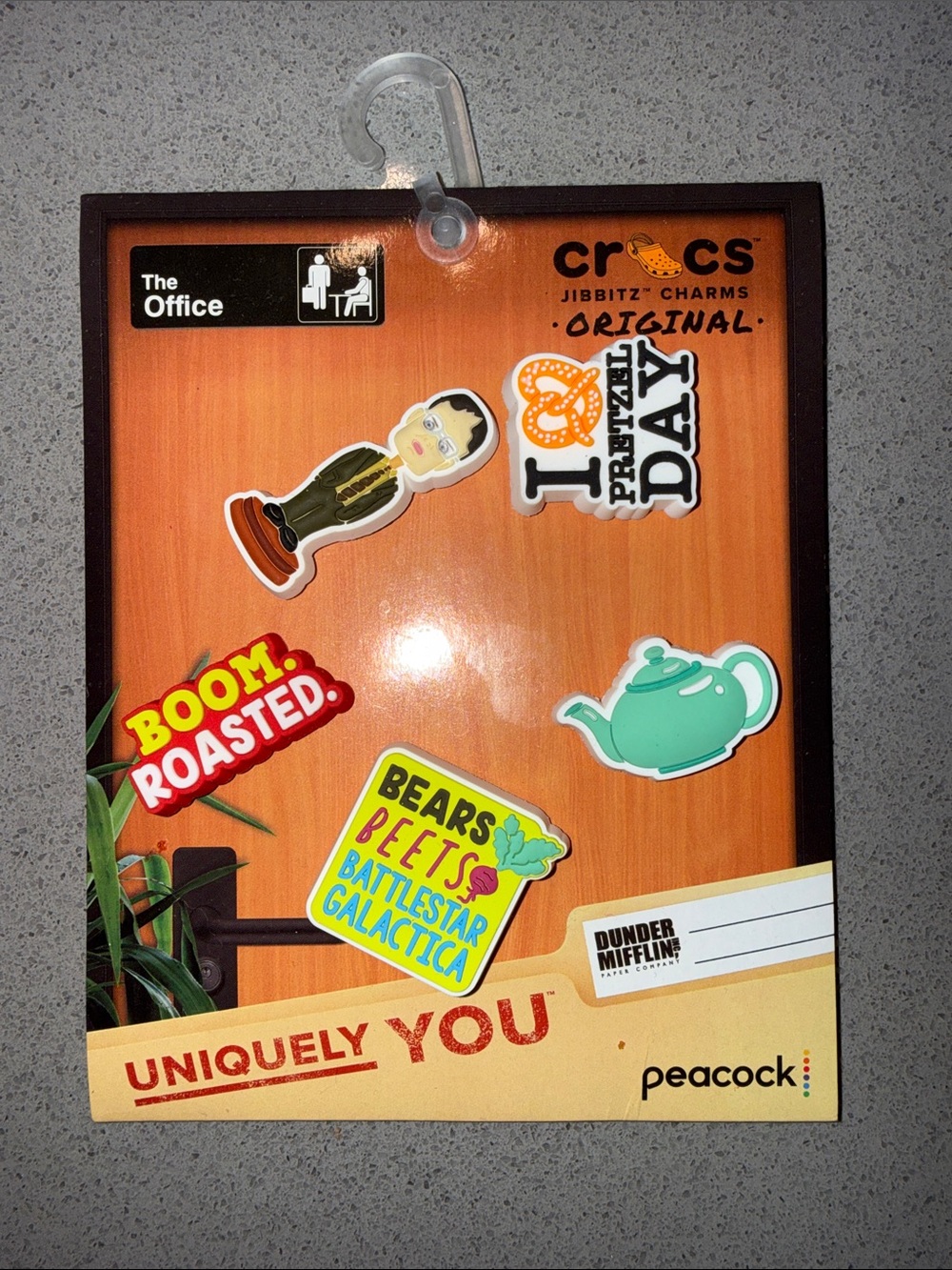 CROCS The Office Jibbitz Charm Pack - Orange, Teal, Red, Yellow, Green